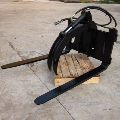 Log grapple for mini skid steer loader